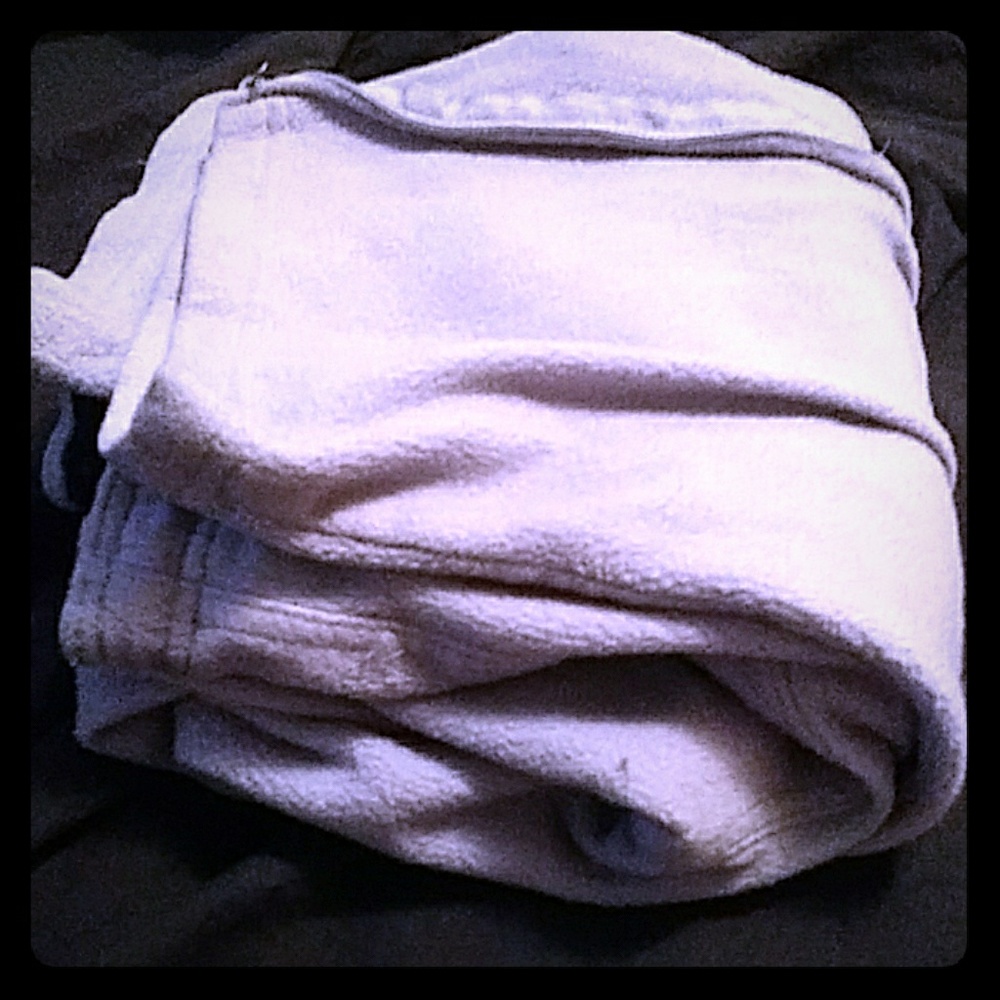 A blue pair of sweats